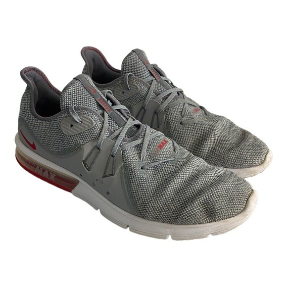 Nike Air Max Sequent 3 Men Shoes Size 13  Running Shoes Gray Red White main image 10